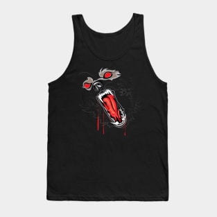 Dark Wolf Art Horror Roar Tank Top